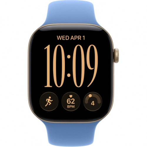 Смарт-часы Apple Watch Series 12 42mm Light Gold Aluminum Case with Wildflower Blue Sport Band S/M