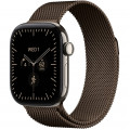 Apple Watch Series 12 42mm Natural Titanium Case with Dark Bronze Milanese Loop