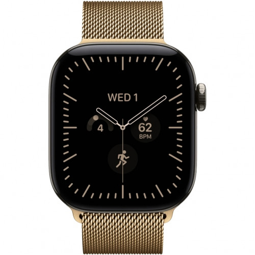 Смарт-часы Apple Watch Series 12 42mm Natural Titanium Case with Radiant Gold Milanese Loop