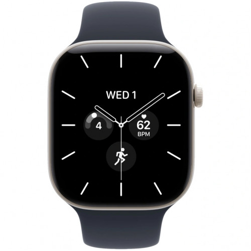 Смарт-часы Apple Watch Series 12 42mm Pearl White Ceramic Case with Navy Blue Sport Band S/M