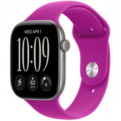 Apple Watch Series 12 42mm Space Gray Aluminum Case with Magenta Sport Band S/M