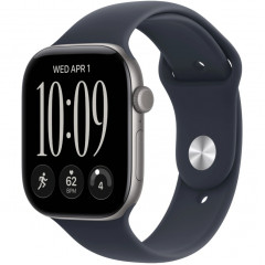 Apple Watch Series 12 42mm Space Gray Aluminum Case with Navy Blue Sport Band S/M