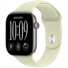 Apple Watch Series 12 42mm Space Gray Aluminum Case with Pale Succulent Sport Band S/M