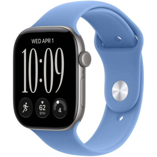 Смарт-часы Apple Watch Series 12 42mm Space Gray Aluminum Case with Wildflower Blue Sport Band M/L