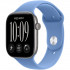 Смарт-часы Apple Watch Series 12 42mm Space Gray Aluminum Case with Wildflower Blue Sport Band M/L