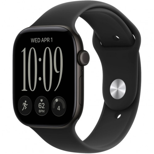 Смарт-часы Apple Watch Series 12 46mm Black Aluminum Case with Black Sport Band M/L