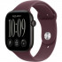 Смарт-часы Apple Watch Series 12 46mm Black Aluminum Case with Burgundy Sport Band S/M