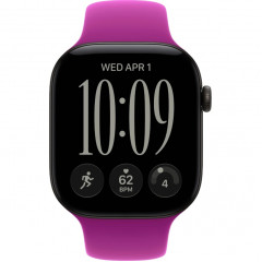 Apple Watch Series 12 46mm Black Aluminum Case with Magenta Sport Band S/M