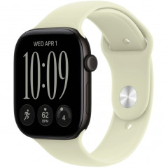 Apple Watch Series 12 46mm Black Aluminum Case with Pale Succulent Sport Band S/M