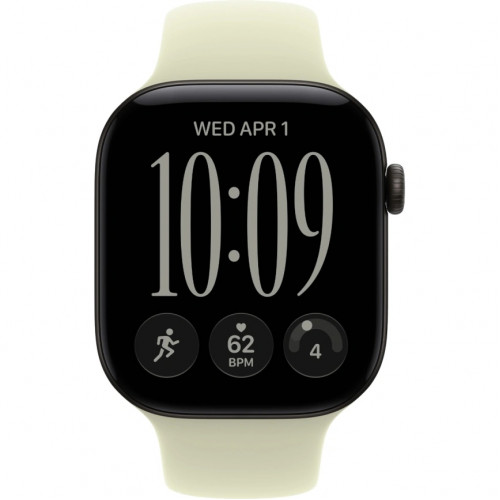Смарт-часы Apple Watch Series 12 46mm Black Aluminum Case with Pale Succulent Sport Band S/M