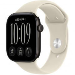 Apple Watch Series 12 46mm Black Aluminum Case with Sand Sport Band M/L