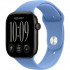 Смарт-часы Apple Watch Series 12 46mm Black Aluminum Case with Wildflower Blue Sport Band M/L