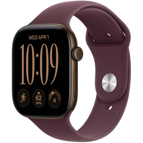 Смарт-часы Apple Watch Series 12 46mm Dark Bronze Aluminum Case with Burgundy Sport Band S/M