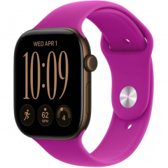 Apple Watch Series 12 46mm Dark Bronze Aluminum Case with Magenta Sport Band S/M