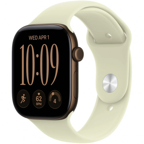 Смарт-часы Apple Watch Series 12 46mm Dark Bronze Aluminum Case with Pale Succulent Sport Band S/M