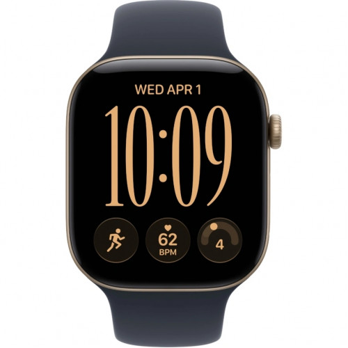 Смарт-часы Apple Watch Series 12 46mm Light Gold Aluminum Case with Navy Blue Sport Band M/L