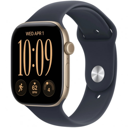 Смарт-часы Apple Watch Series 12 46mm Light Gold Aluminum Case with Navy Blue Sport Band S/M