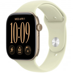 Apple Watch Series 12 46mm Light Gold Aluminum Case with Pale Succulent Sport Band M/L
