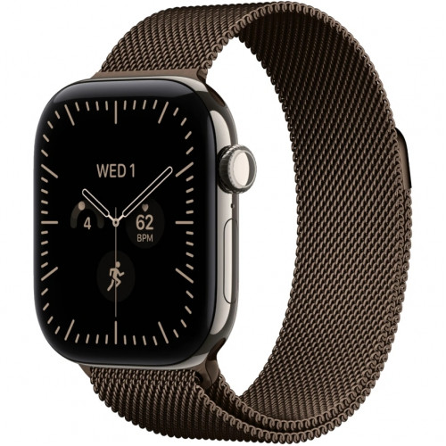 Смарт-часы Apple Watch Series 12 46mm Natural Titanium Case with Dark Bronze Milanese Loop M/L