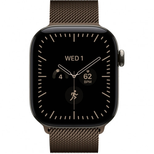 Смарт-часы Apple Watch Series 12 46mm Natural Titanium Case with Dark Bronze Milanese Loop S/M