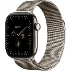 Apple Watch Series 12 46mm Natural Titanium Case with Natural Milanese Loop M/L