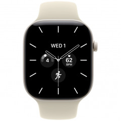 Apple Watch Series 12 46mm Pearl White Ceramic Case with Sand Sport Band S/M