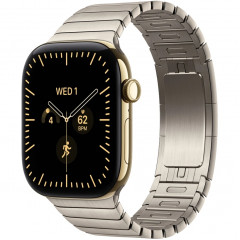 Apple Watch Series 12 46mm Radiant Gold Titanium Case with Natural Link Bracelet