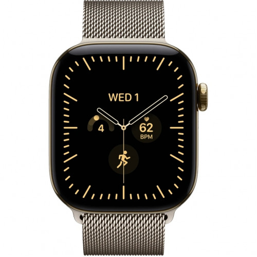 Смарт-часы Apple Watch Series 12 46mm Radiant Gold Titanium Case with Natural Milanese Loop M/L