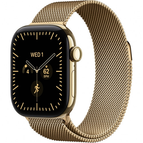 Смарт-часы Apple Watch Series 12 46mm Radiant Gold Titanium Case with Radiant Gold Milanese Loop M/L