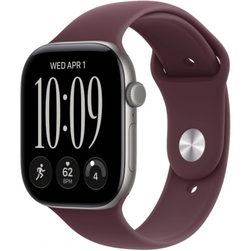 Смарт-часы Apple Watch Series 12 46mm Space Gray Aluminum Case with Burgundy Sport Band S/M