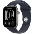 Apple Watch Series 12 46mm Space Gray Aluminum Case with Navy Blue Sport Band M/L