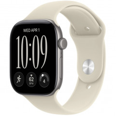 Apple Watch Series 12 46mm Space Gray Aluminum Case with Sand Sport Band M/L
