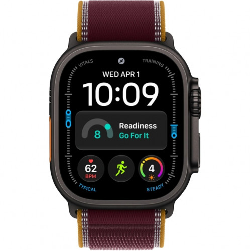 Смарт-часы Apple Watch Ultra 4 (2026) 49mm Black Titanium Case with Burgundy Trail Loop S/M