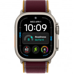 Watch Ultra 4 (2026) 49mm Natural Titanium Case with Burgundy Trail Loop M/L