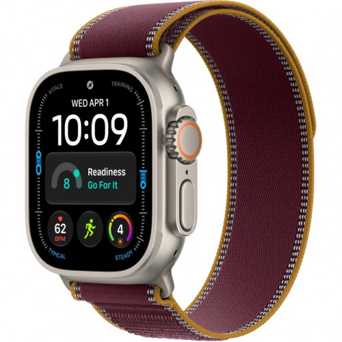 Смарт-часы Apple Watch Ultra 4 (2026) 49mm Natural Titanium Case with Burgundy Trail Loop S/M