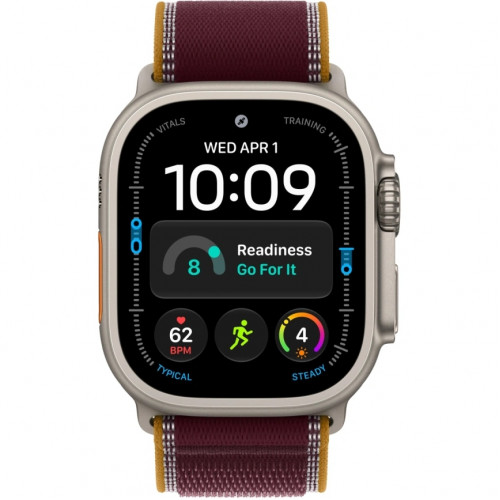 Смарт-часы Apple Watch Ultra 4 (2026) 49mm Natural Titanium Case with Burgundy Trail Loop S/M