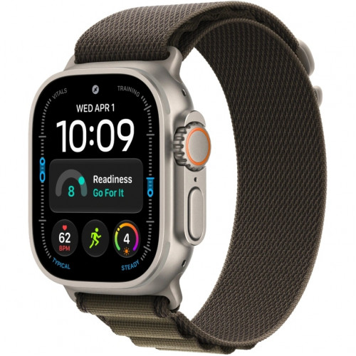 Смарт-часы Apple Watch Ultra 4 (2026) 49mm Natural Titanium Case with Dark Olive Alpine Loop M