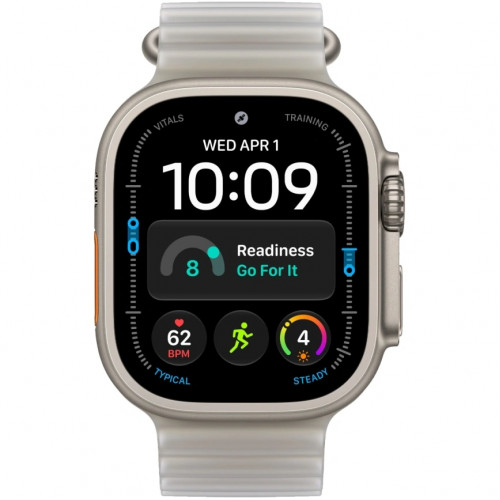 Смарт-часы Apple Watch Ultra 4 (2026) 49mm Natural Titanium Case with Translucent Gray Ocean Band