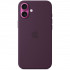 Чехол Apple Silicone Case with MagSafe для iPhone 16 Plum