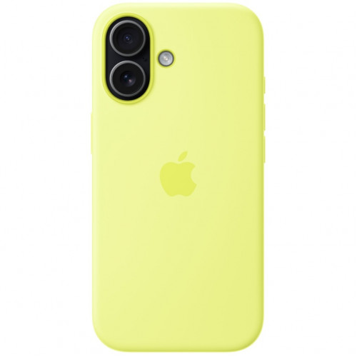 Чехол Apple Silicone Case with MagSafe для iPhone 17 Neon Yellow