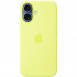 Чехол Apple Silicone Case with MagSafe для iPhone 17 Neon Yellow