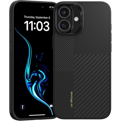 Чехол Benks Montage ArmorPro Case built with Kevlar для iPhone 16 Black