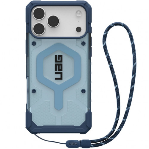Чехол UAG MagSafe Pathfinder Clear для iPhone 17 Pro (с шнурком) Active Blues Lanyard