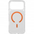 Чехол Uniq LifePro Xtreme Anti-FingerprintSlim Hybrid Case with MagClick для iPhone 17 Pro Frost Clear/Volt Orange