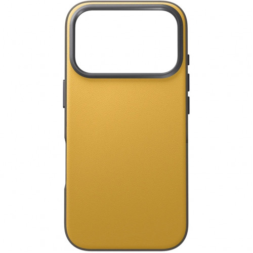 Чехол Uniq Lyden DS Dual-Tone Premium Leatherette Case with MagClick для iPhone 17 Pro Max Canary Yellow/Flint Gray