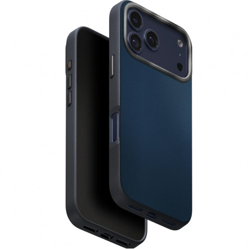 Чехол Uniq Lyden DS Dual-Tone Premium Leatherette Case with MagClick для iPhone 17 Pro Max Steel Blue/Charcoal