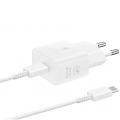 Сетевое зарядное устройство Samsung 25W USB-C EP-T2510 + Cable White